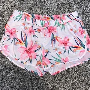 Old navy active shorts with flowers